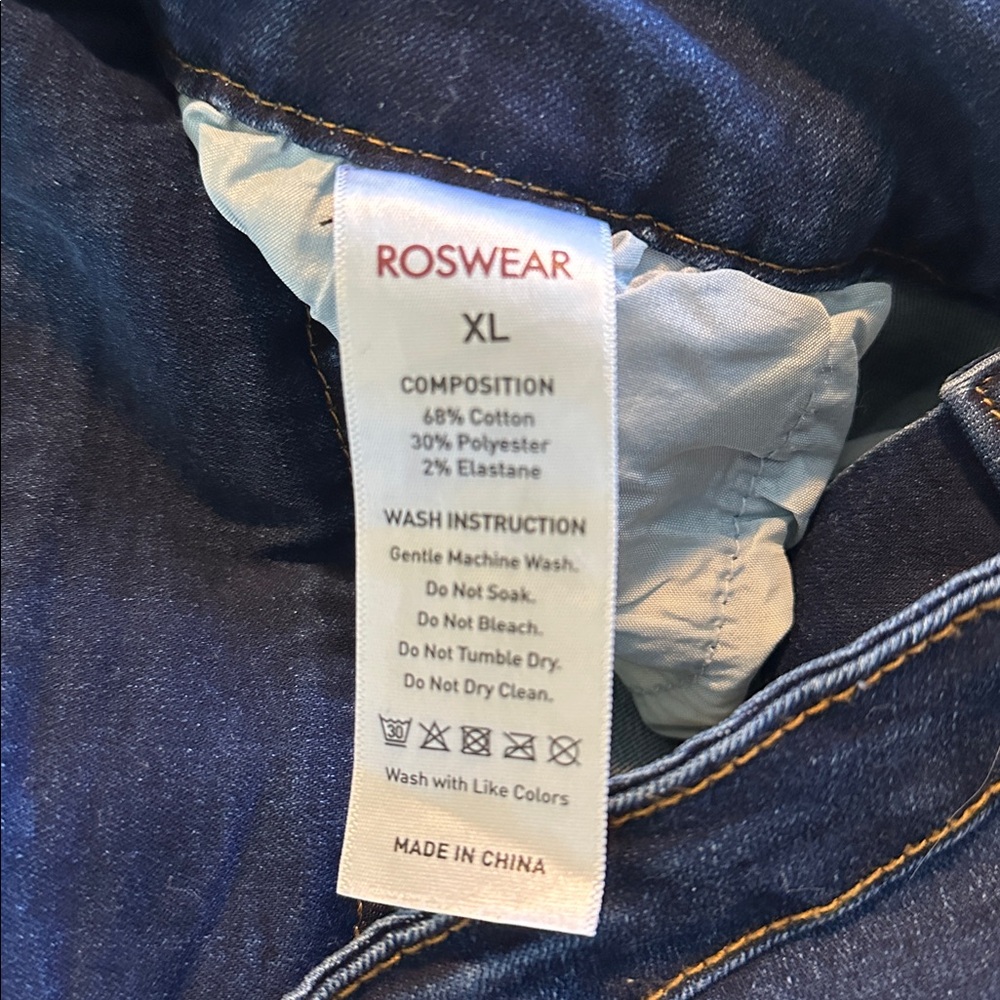 Women's Blue Stretchy Wide-Leg Jeans VGUC Sz XL - Picture 7 of 7